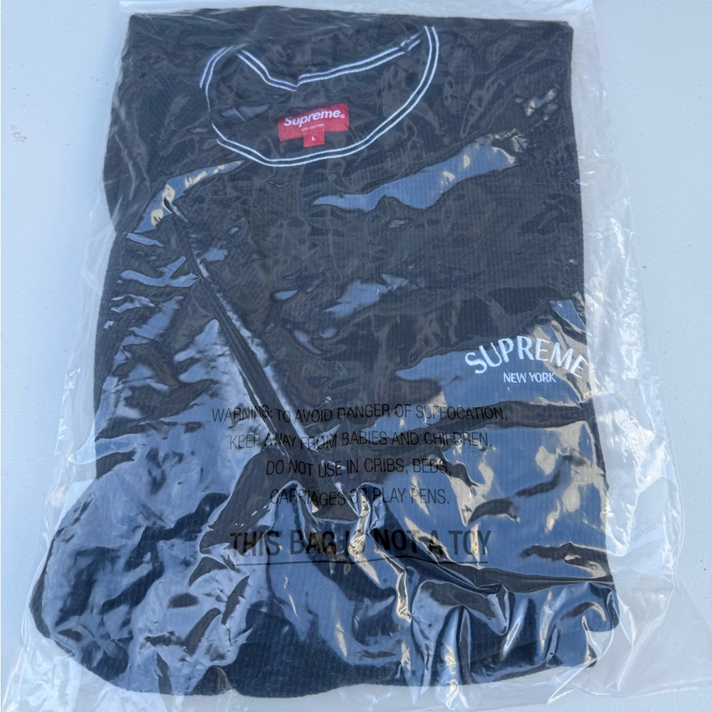 Supreme Navy Short Sleeze Crewneck Shirt